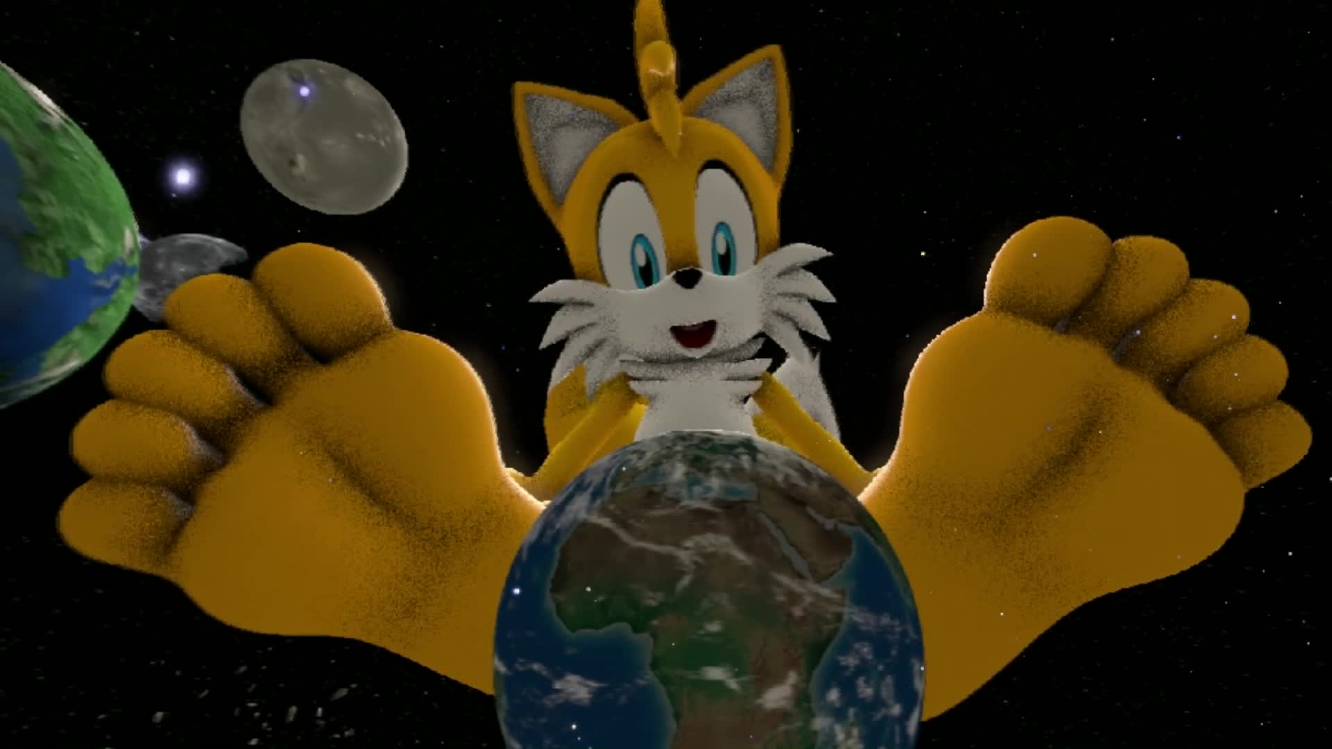 Tails gives footjob to earth with his foxy feet - Feet9